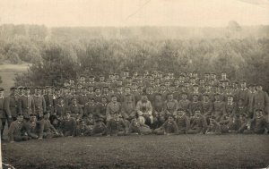 Military World War 1 Group of Soldiers Vintage RPPC 07.10