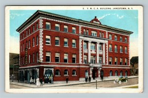 Jamestown NY, YMCA Building, Automobile, New York Vintage Postcard