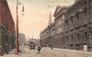 Market Street, Bury, England, Great Britain, Early Postcard, Unused