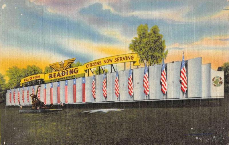 Reading Pennsylvania City Park Roll Of Honor Antique Postcard K71202