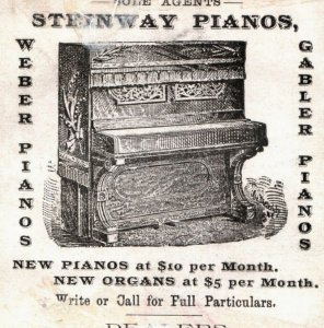 1870s W.J. Dyer & Bro. Steinway Pianos Gabler & Weber In German & English F59