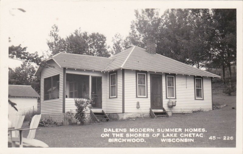 Wisconsin Birchwood Dalens Moden Cottages Real Photo sk4222