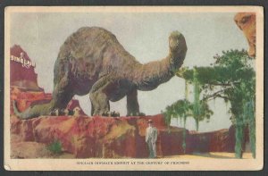 Ca 1930 PPC* SINCLAIR DINOSAUR BRONTOSAURUS MINT