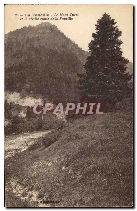 Old Postcard Sickle Mont Turet and the old road to the Sickle