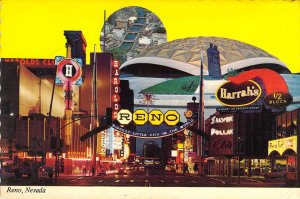 Harrah's, Harolds, Arch,  Reno, Casinos, Nevada, Msg, Cont. Size, Old Postcard