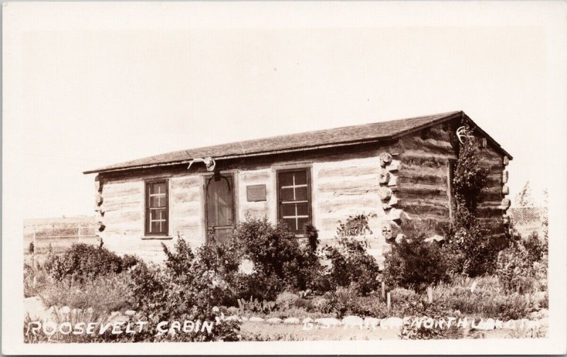 Roosevelt Cabin Bismarck ND North Dakota Unused Real Photo Postcard H34