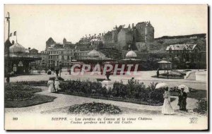 Old Postcard Dieppe Gardens Casino and viexu castle