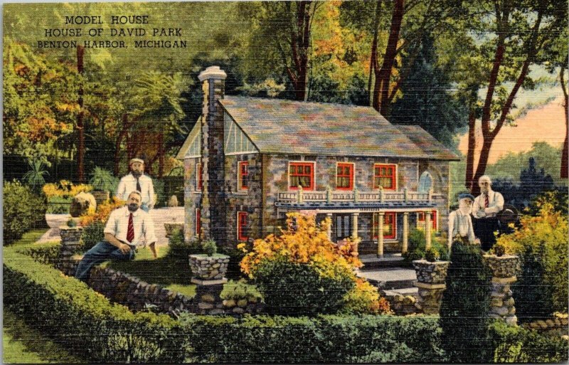Model House, House of David Park Benton Harbor MI Vintage Postcard Q69