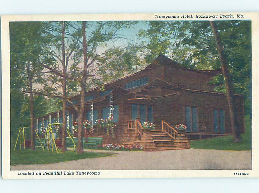 Linen HOTEL SCENE Rockaway Beach Lake Missouri MO AE1632