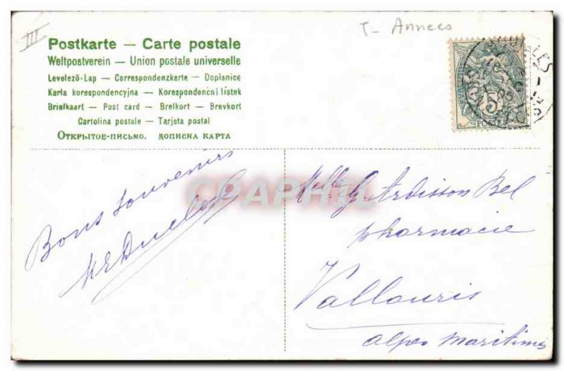 Old Postcard Fantasy Flowers Year 1906