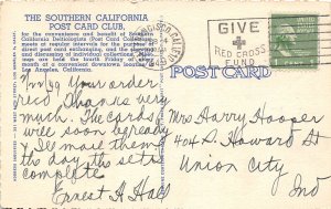 F76/ Los Angeles California SoCal Postcard Club Large Letter Deltiology