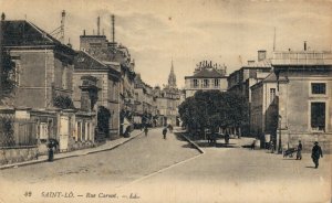 France Saint Lo Rue Carnot Vintage Postcard 08.33