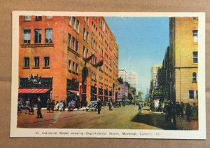 VINTAGE POSTCARD 1945 USED  ST. CATHERINE STREET, MONTREAL, CANADA