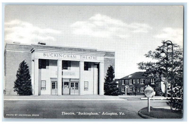 c1940 Theatre Buckingham White House Exterior View Arlington Virginia Postcard