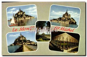 Modern Postcard Mont St Michel Maree high ramparts L & # 39arrivee Bay the cl...