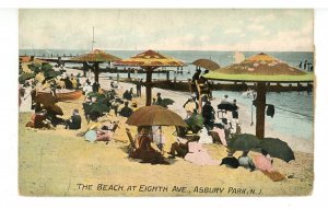 NJ - Asbury Park. Eighth Avenue Beach ca 1907