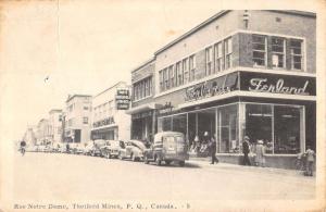 Thetford Mines Quebec Canada Rue Notre Dam Street View Antique Postcard K95464