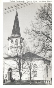 Vintage Road Postcard Community Church Parish East Lexington Massachusetts MA