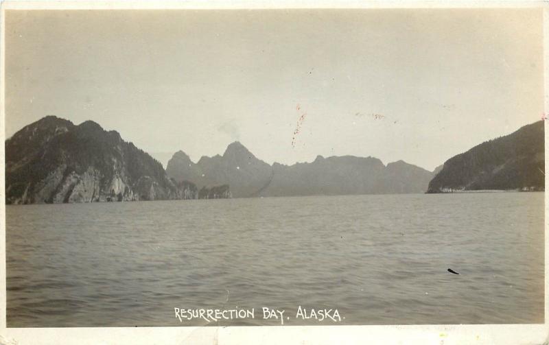 1910-1930 Real Photo Postcard Sea View, Resurrection Bay, Alaska Kenai Peninsula