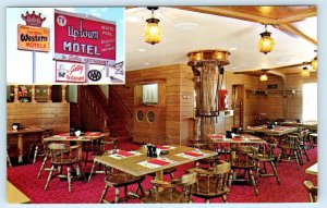 CASPER, WY Wyoming ~ Roadside UPTOWN MOTEL  & Galley Restaurant c1960s  Postcard 