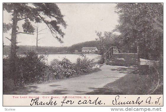 The Last Bridge, City Park, Bridgeton, New Jersey, PU-1906