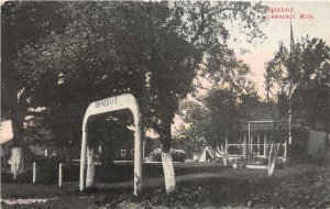 J59/ Lawrence Michigan Postcard c1910 Rosedale Entrance Arch  278