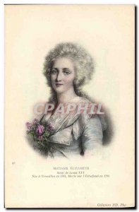 Postcard Old Madame Elisabeth Sister of Louis XVI