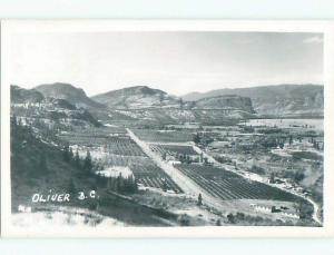 Pre-1948 rppc AERIAL VIEW OF TOWN Oliver BC o1716