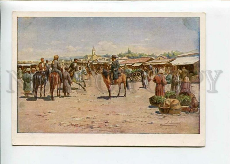 3144986 CENTRAL ASIA Market by ZOMMER Vintage postcard
