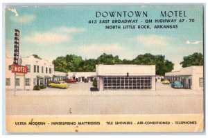 Little Rock Arkansas AR Postcard Downtown Motel Exterior Building c1940 Vintage