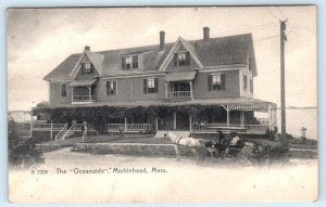 MARBLEHEAD, Massachusetts MA ~ The OCEANSIDE Hotel 1909 Rotograph  Postcard