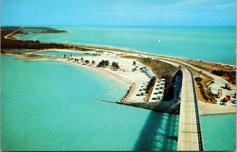 Bahia Honda Bridge Picnic Area Overseas Hwy Florida FL Postcard VTG UNP Koppel  