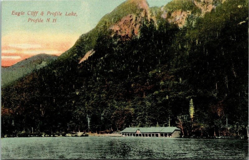 Eagle Cliff & Profile Lake Profile N.H. New Hampshire Postcard Divided UP 