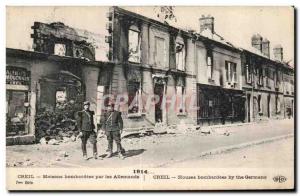 Old Postcard Creil houses bombed by the Germans CREIL Houses bombed by the Ge...