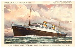 T.S.S. Nieuw Amsterdam  Holland-America Line