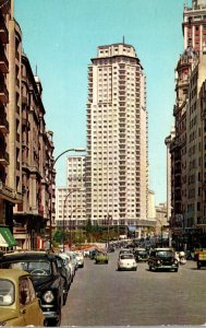 Spain Madrid Jose Antonio Avenue and Madrid Tower 1965