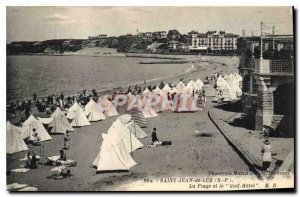 Old Postcard Saint Jean de Luz The Beach and the Golf Hotel