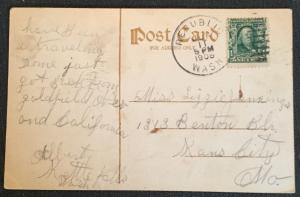 Vintage Postcard Used “Think it Over” Man/3 babies LB