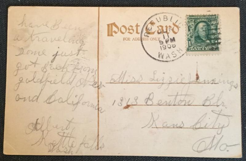 Vintage Postcard Used “Think it Over” Man/3 babies LB