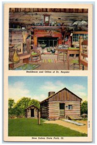 c1950's Residence and Office of Dr. Regnier New Salem State Park IL Postcard