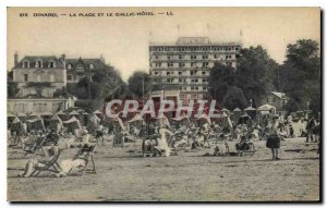 Old Postcard Dinard The Beach and the Gallic Hotel