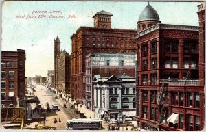 Postcard STREET SCENE Omaha Nebraska NE AM3120