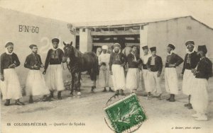 PC CPA ALGERIA, COLOMB-BÉCHAR, QUARTIER DE SPAHIS, J. GEISER, (b8399)