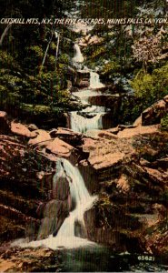 New York Catskill Mountains Haines Falls The Five Cascades