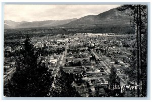 Libby Montana MT Postcard RPPC Photo Bird's Eye View c1940's Posted Vintage