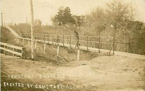 NE, Stella, Nebraska, Cemetary Bridge, RPPC