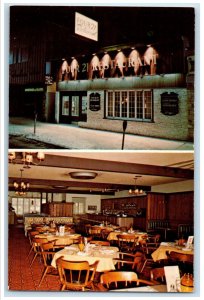 c1950s Multiview, Four 21 Restaurant On Main Street Bennington VT Postcard