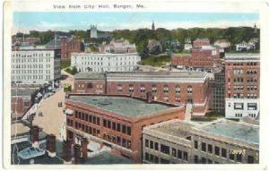 View from City Hall, Bangor, Maine, ME, White Border