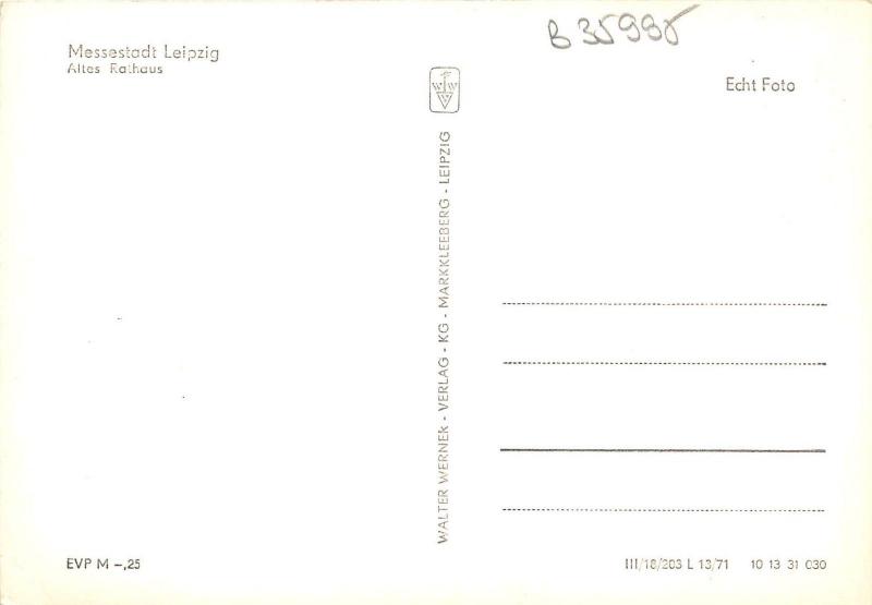 B35995 Messestadt Leipzig Altes Rathaus   germany