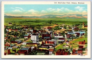 K44/ Helena Montana Postcard c1940 Birdseye View Stores Homes 331